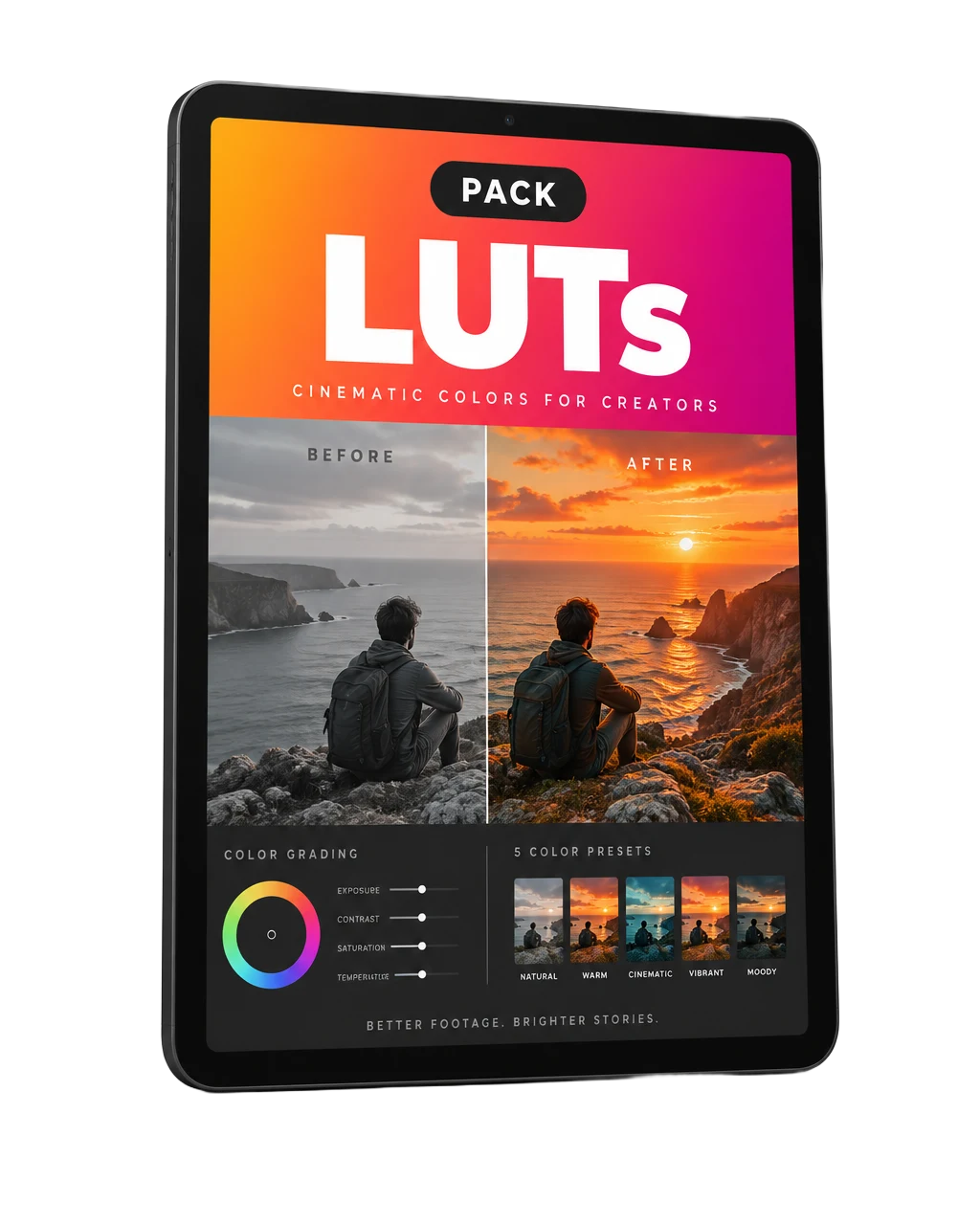 Mockup do Cinematic Color Pack